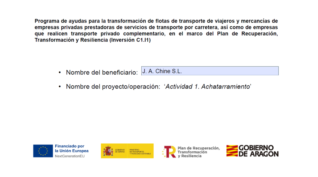 Programa de ayudas para Achatarramiento